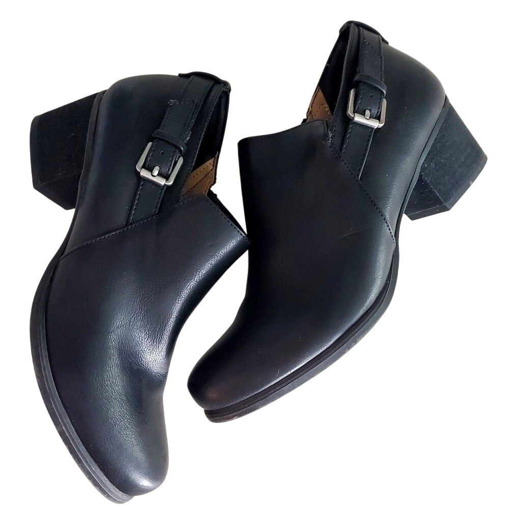 Natural Soul Naturalizer Campus Shootie Black Ankle Boots Casual SZ:8